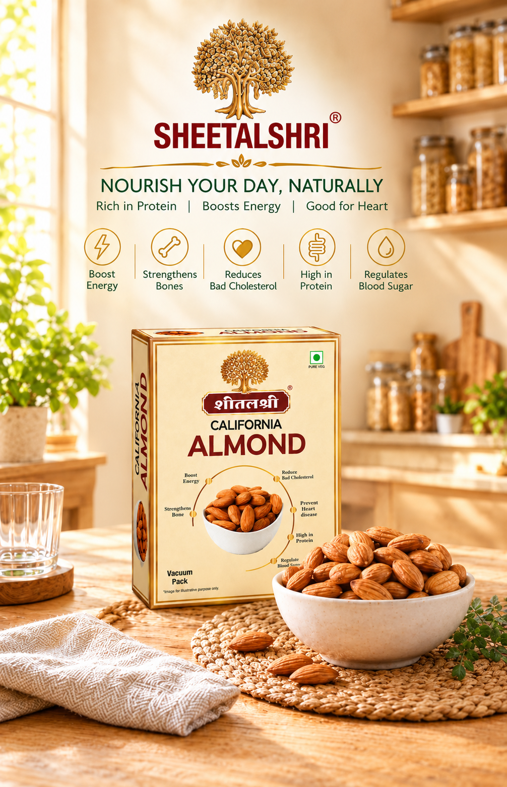 Premium California Almonds Kitchen Advertisement
